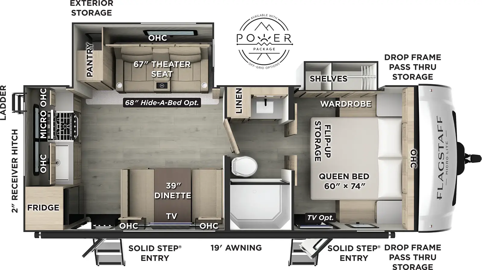 Flagstaff Micro Lite 25SRK Floorplan